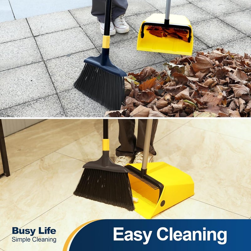 YOCADA Commercial Dustpan with Comb Outdoor Indoor for Courtyard Garage Lobby Mall Market Floor Home Kitchen Room Office Pet Hair Rubbish - Image 4